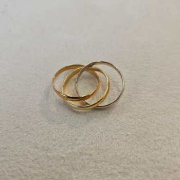BAGUE 3 ANNEAUX 3 ORS 18CTS 3.76GRS T.48/49