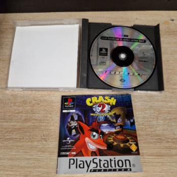 CRASH BANDICOOT 2: CORTEX STRIKES BACK - PS1 (PAL) + NOTICE