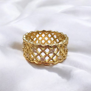BAGUE OR JAUNE GEMMYO 18CT  6.50GRS DMT T57