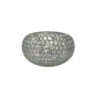 BAGUE OR BLANC 18 CT DIAMANTS 4.4CT T 53 9.03GRS