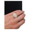 BAGUE OR BLANC 18 CT DIAMANTS 4.4CT T 53 9.03GRS
