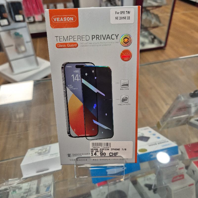 VERRE ESPION IPHONE 7/8 SE 20/22 VERRE ESPION IPHONE 7/8 SE 20/22