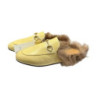 GUCCI MULES BEIGE YELLOW CUIR T37
