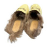 GUCCI MULES BEIGE YELLOW CUIR T37