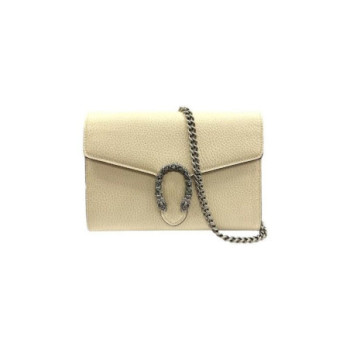 SAC GUCCI DIONYSUS CHAIN WALLET BANDOUILIERE CUIR BLANC