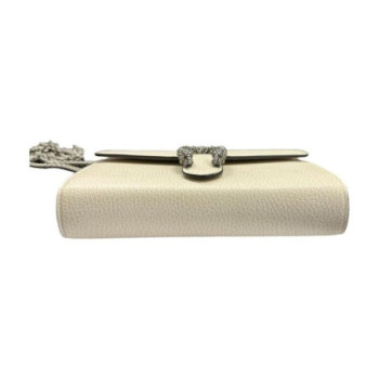 SAC GUCCI DIONYSUS CHAIN WALLET BANDOUILIERE CUIR BLANC