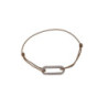 BRACELET SUR CORDON REGLABLE DINH VAN OR BLANC 18 CT ET DIAMANT MAILLON L