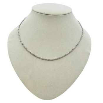 COLLIER OR BLANC 42CM 18CT 16.85GRS