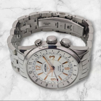 MONTRE VULCAIN CRICKET DUAL TIME + LIVRET +MAILLONS 100105.019