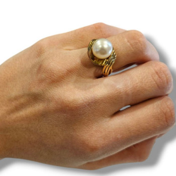 BAGUE OR 18CT 7.66GR T50