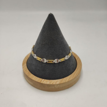 BRACELET OR 18K 2 OR 13.10GR 19CM