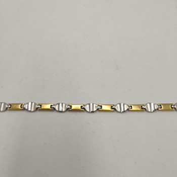 BRACELET OR 18K 2 OR 13.10GR 19CM