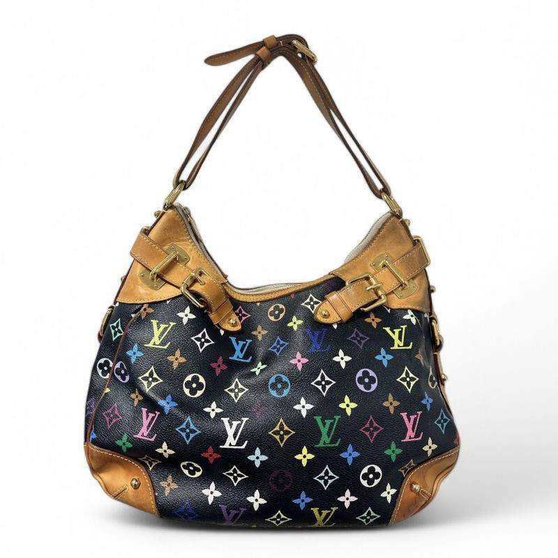LOUIS VUITTON GRETA SHOULDER BAG M40196 MONOGRAM MULTICOLORE BLACK LOUIS VUITTON GRETA SHOULDER BAG M40196 MONOGRAM MULTICOLORE BLACK