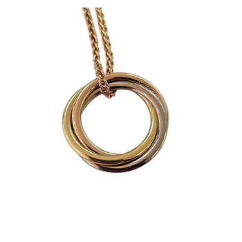 COLLIER CARTIER TRINITY 3 ORS 18 CT CHAINE OR ROSE 18 CT 20.22 GR