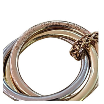 COLLIER CARTIER TRINITY 3 ORS 18 CT CHAINE OR ROSE 18 CT 20.22 GR