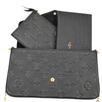POCHETTE LOUIS VUITTON FELICIE EMPREINTE NOIR