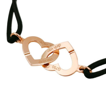 DINH VAN DOUBLE COEUR OR ROSE 18CT 3.88 GR TOT