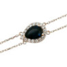 BRACELET OR 18K SAPHIR/ZIRCONS 2.35GR