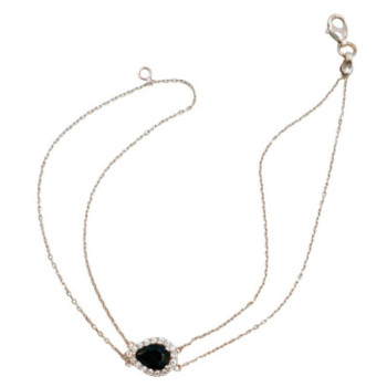 BRACELET OR 18K SAPHIR/ZIRCONS 2.35GR