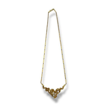 COLLIER GILBERT ALBERT OR 18CT (750) AVEC DIAMANTS 19.17GRS