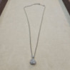 COLLIER + PENDENTIF CHOPARD PUSHKIN 18CT GRIS 0.80CT