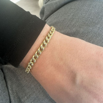 BRACELET EN OR 750 + BRILLANTS 14.55GRS