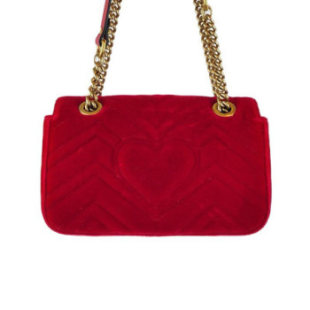 SAC A MAIN GUCCI GG VELOURS ROUGE