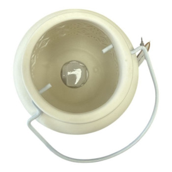PHOTOPHORE A LED PILE ALMO H10 CM PORCELAINE