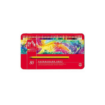 lCARAN D'ACHE SUPRACOLOR AQUARELLE METAL TIN X 80