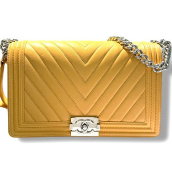 SAC CHANEL BOY JAUNE 