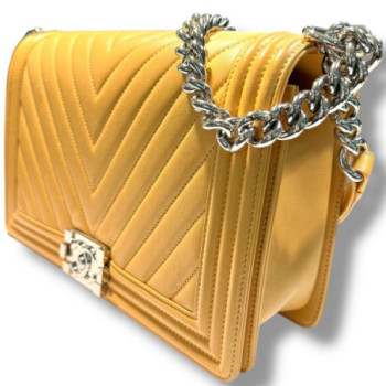SAC CHANEL BOY JAUNE 