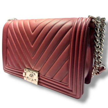 SAC CHANEL BOY BORDEAUX
