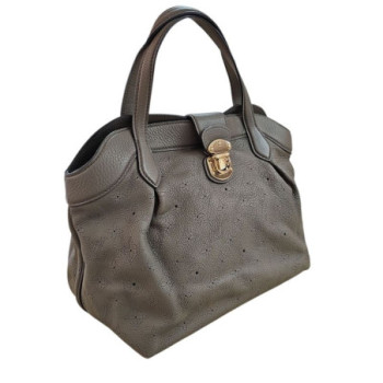 SAC A MAIN LOUIS VUITTON MAHINA TAUPE
