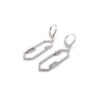 BOUCLES D'OREILLES OR BLANC 18K & DIAMANTS 3.77G