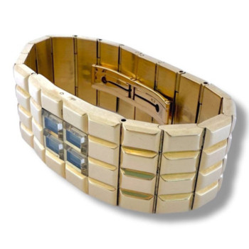 MONTRE BRACELET CHANEL CHOCOLAT OR JAUNE 18 CT 161.36 GR