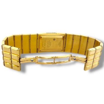 MONTRE BRACELET CHANEL CHOCOLAT OR JAUNE 18 CT 161.36 GR