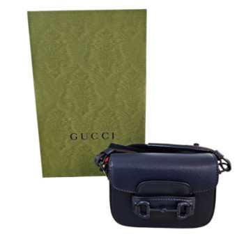 SAC GUCCI NANO HORSEBIT BLEU NAVY