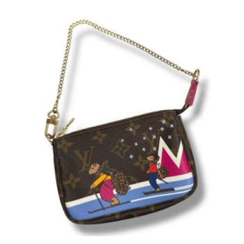 LOUIS VUITTON POCHETTE MONOGRAMM BEARS ON SKIS