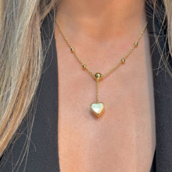 COLLIER OR 18CT 9.45GR COEUR 