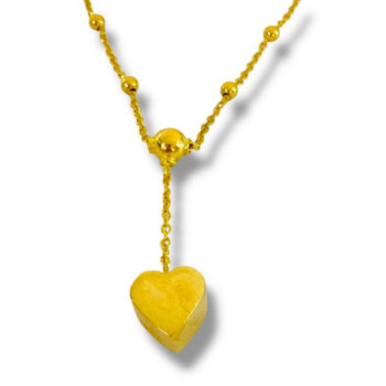 COLLIER OR 18CT 9.45GR COEUR 