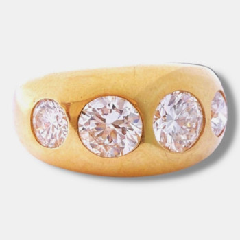 BAGUE OR 18CT DIAMANT 10.71GR  T51