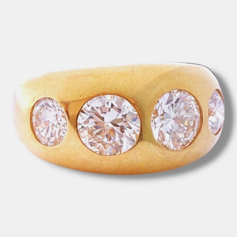 BAGUE OR 18CT DIAMANT 10.71GR T51 BAGUE OR 18CT DIAMANT 10.71GR T51