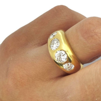BAGUE OR 18CT DIAMANT 10.71GR  T51