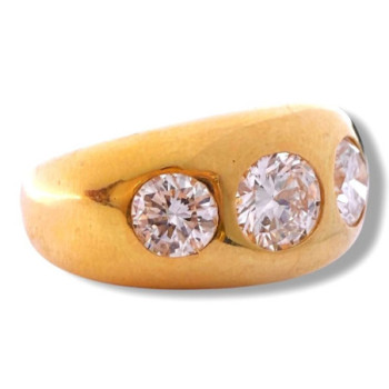 BAGUE OR 18CT DIAMANT 10.71GR  T51