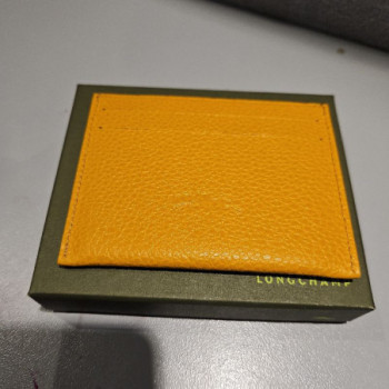 PORTE CARTE LONGCHAMP JAUNE