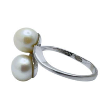 BAGUE OR BLANC 18CT 3.11GRS T54