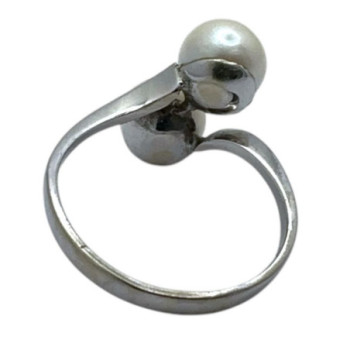 BAGUE OR BLANC 18CT 3.11GRS T54