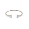 BRACELET TIFFANY T WIRE OR BLANC 18K 8.26G LARGE