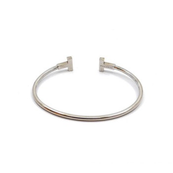 BRACELET TIFFANY T WIRE OR BLANC 18K 8.26G LARGE