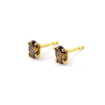 B.O OR JAUNE 18K + DIAMANTS 2 X 1.01 CT 2.31 G